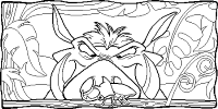 A coloring page of the lion king